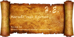 Harsányi Eszter névjegykártya